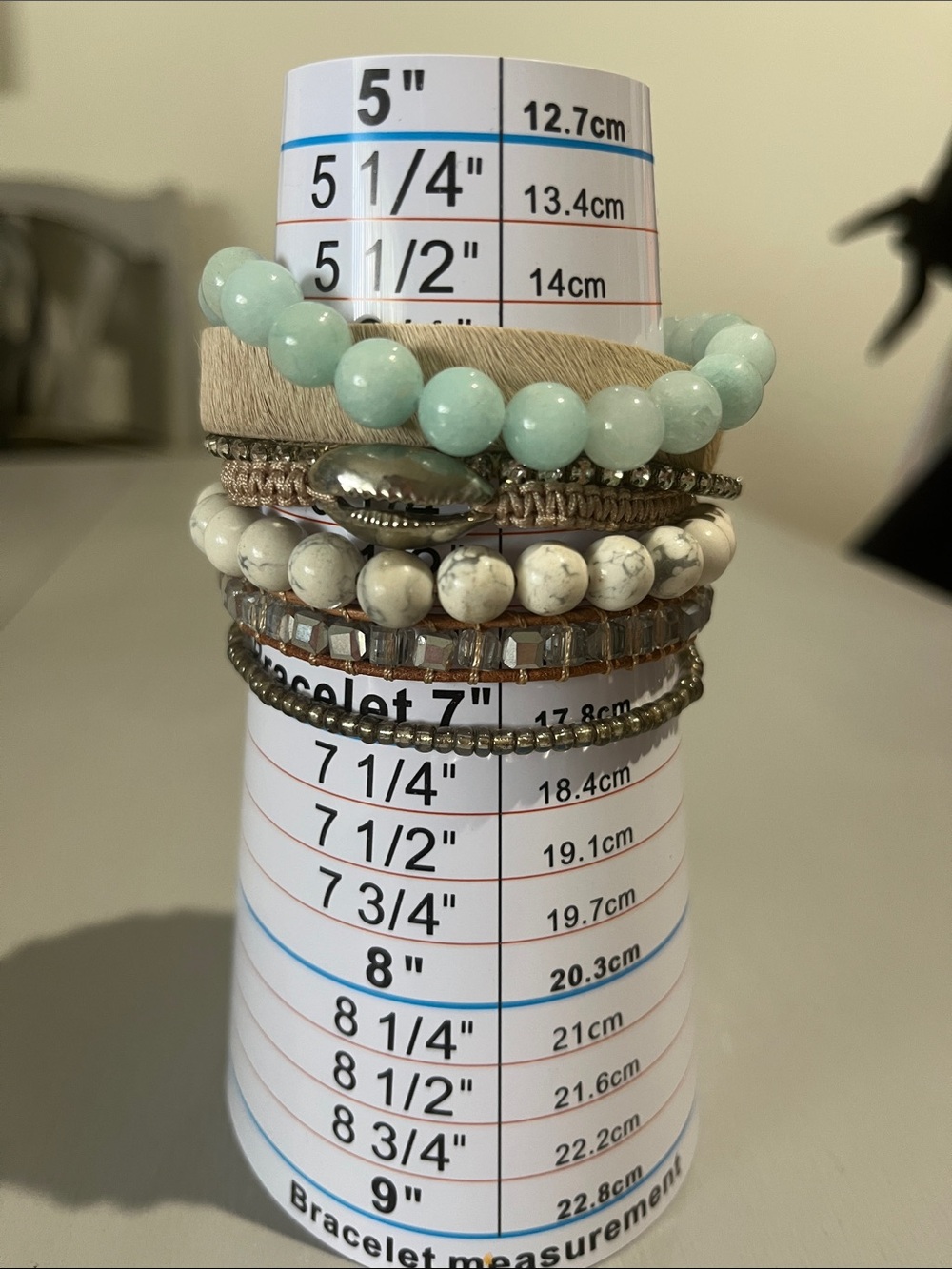 Victoria Emerson Mint and Cream Multi-Stack Bracelet
